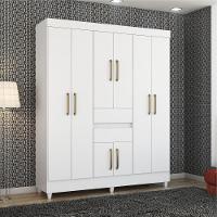 Conjunto Quarto Guarda Roupa E Comoda Terni Branco - 2