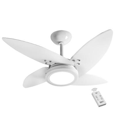Ventilador de Teto Casa H 130W 100cm 4 Pás 3 Velocidades Branco Roma 110V