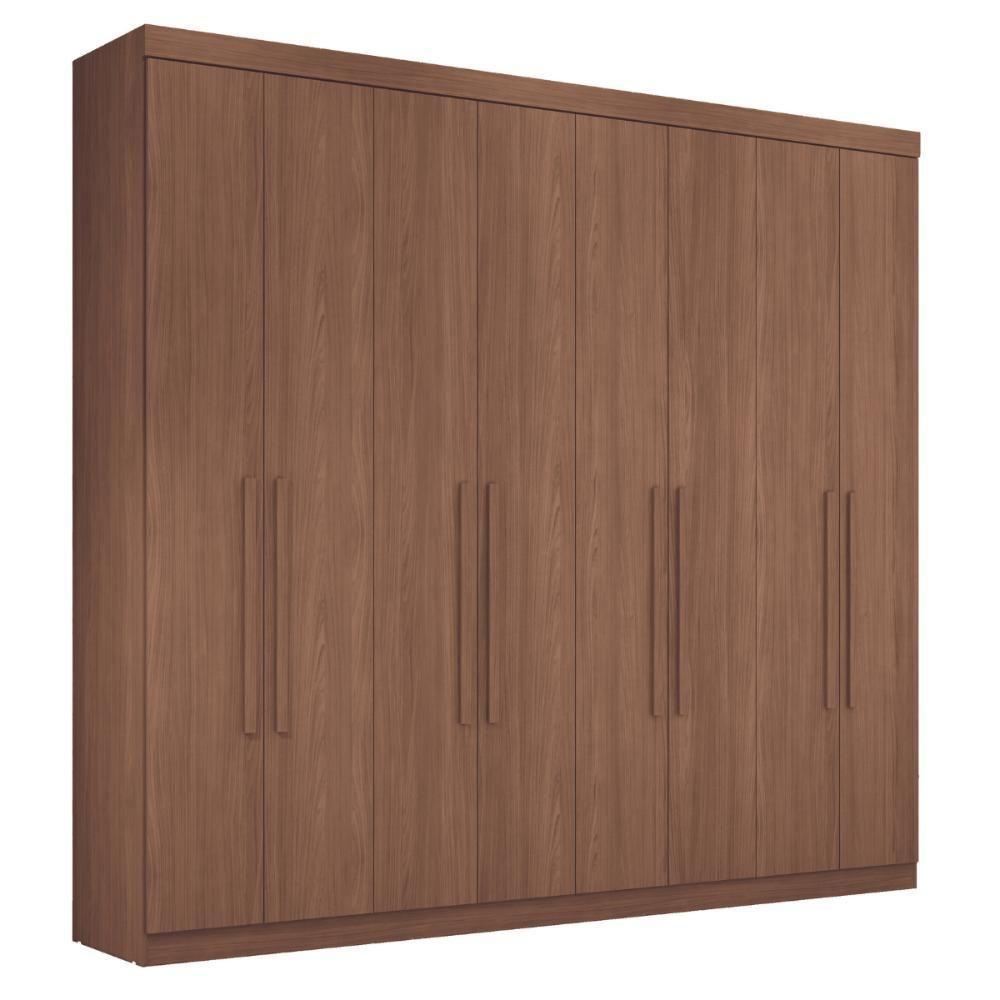 Guarda Roupa Casal 8 Portas 4 Gavetas Paris Jatobá - 1