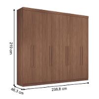 Guarda Roupa Casal 8 Portas 4 Gavetas Paris Jatobá - 2