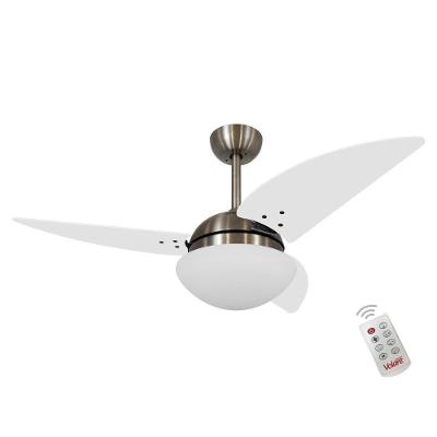 Ventilador de Teto Casa H Volare Class Branco e Bronze com Controle Remoto 110V