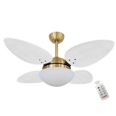 Ventilador de Teto Casa H 4 Pás 3 Velocidades Dourado Volare P Palmae 110V