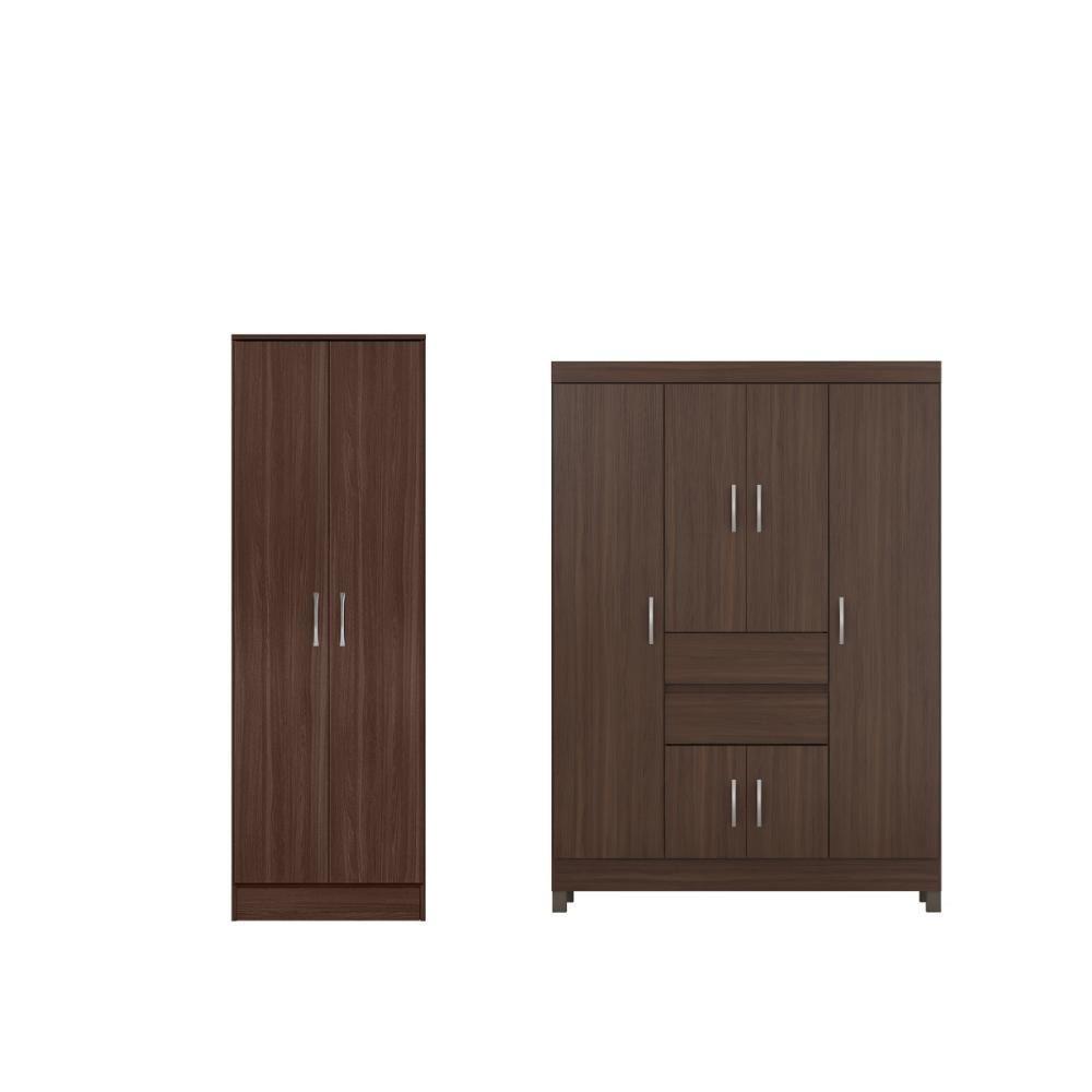 Conjunto Guarda Roupa 6 Portas E Sapateira Toledo Cafe Touch - 3