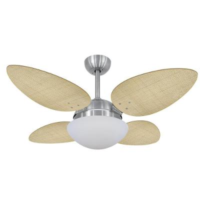 Ventilador de Teto Casa H Volare Petalo Palmae Natural 3 Velocidades Branco 110V