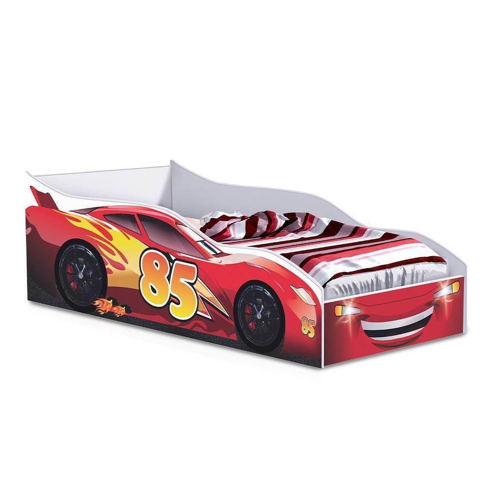 Cama Infantil Génova Vermelho Com Colchão - 4