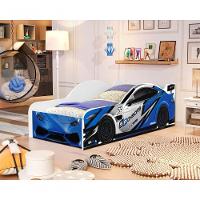 Cama Carro Solteiro Azul Full Com Colchão - 5