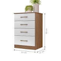 Conjunto Guarda Roupa E Cômoda Gokyo Naturale Branco - 3