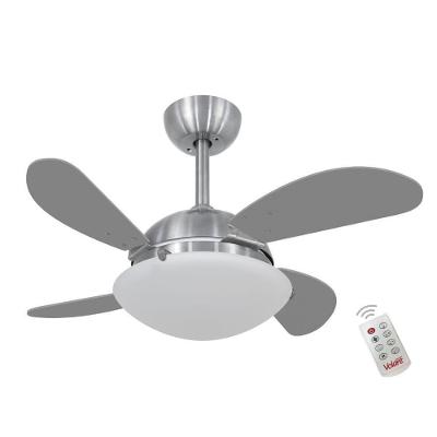 Ventilador de Teto Casa H Volare Fly Mini Titanio Branco 4 Pás 3 Velocidades 220V