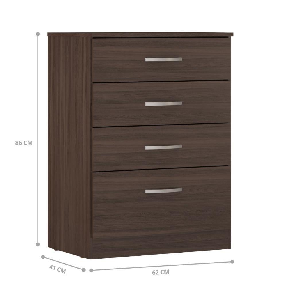 Comoda Moderna 4 Gavetas Andes Cafe Touch - 3