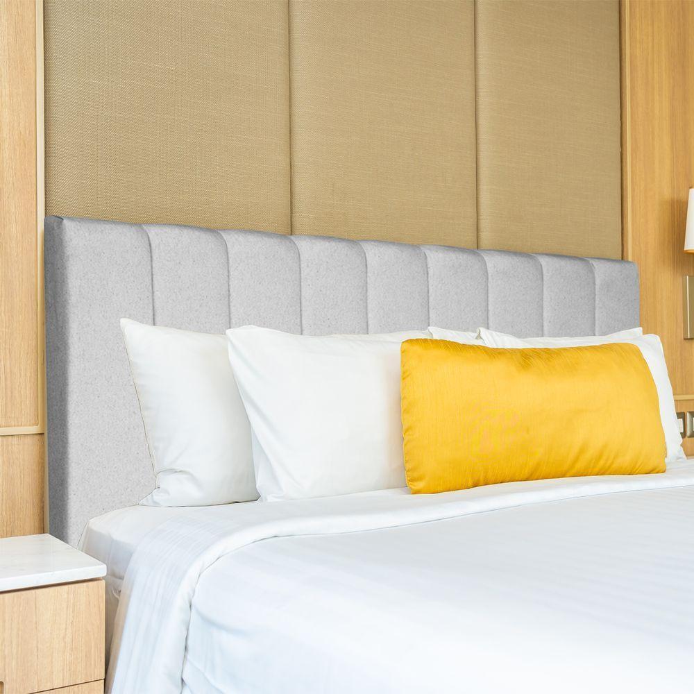 Cabeceira Para Cama Box Casal London Com 140cm Em Linho Cinza - 2