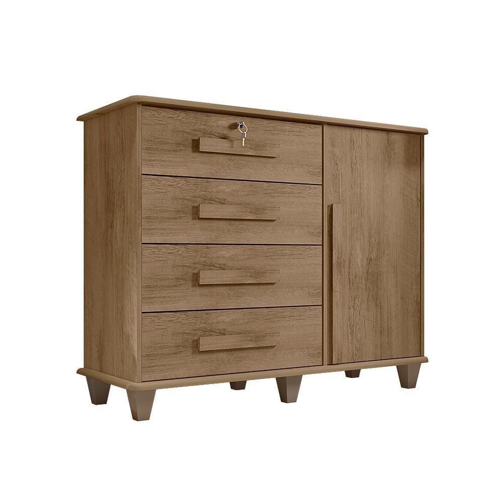 Cômoda Com 4 Gavetas Lyons Cinamomo - 3