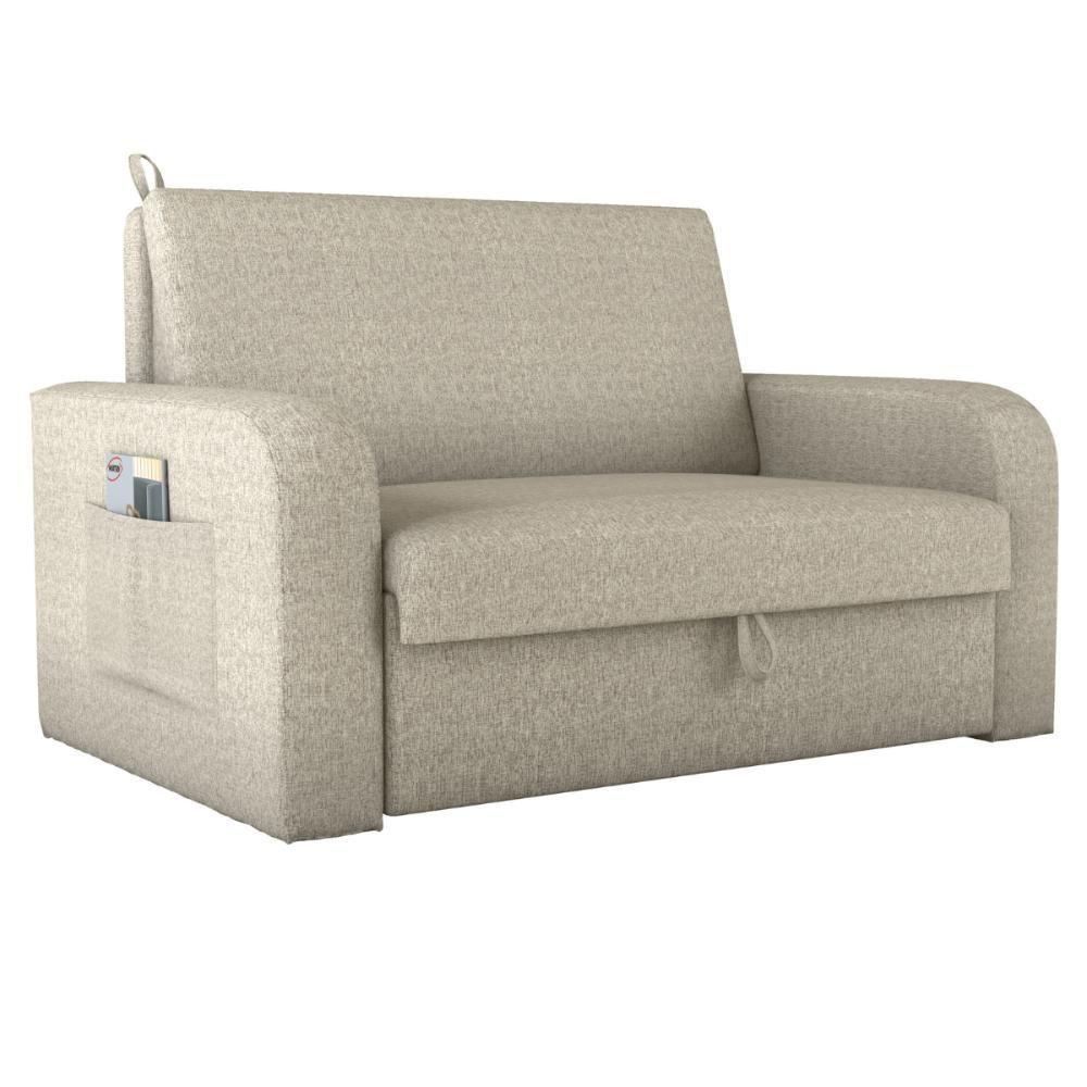 Sofá Cama Com Baú 2 Lugares Raheny Linho - 5