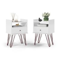 Conjunto Mesa De Cabeceira Monet Branco - 2