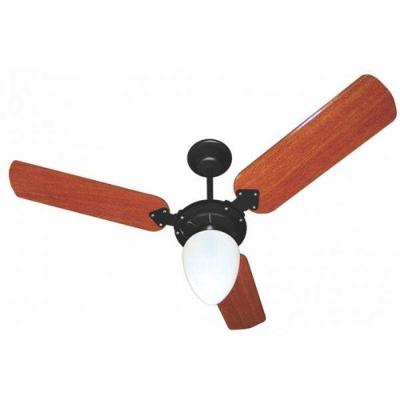 Ventilador de Teto Casa H 130W 980mm 3 Pás 3 Velocidades Preto Pêra New 110V