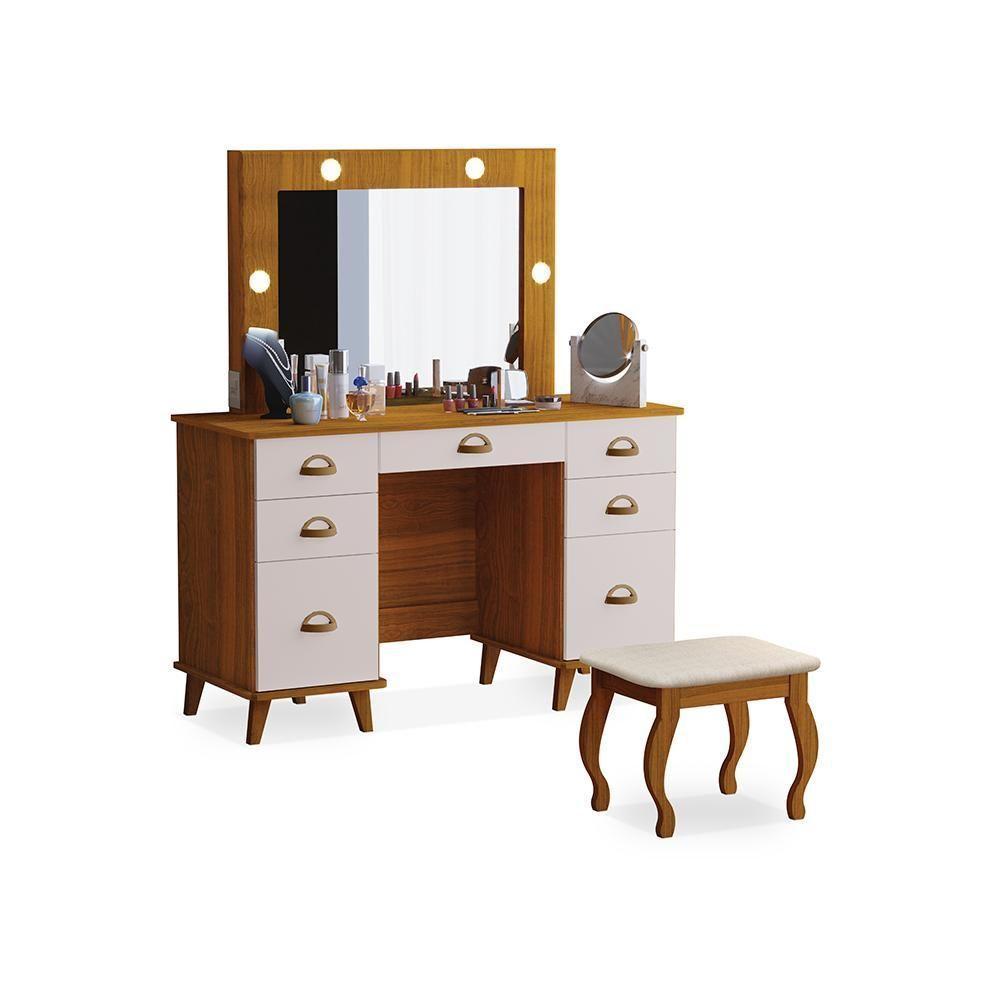 Penteadeira Com Assento Omaha Freijó Maní - 1