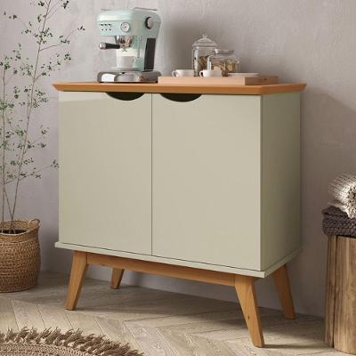 Buffet Com 2 Portas Colombo Branco Off White Cinamomo
