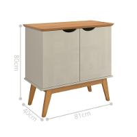 Buffet Com 2 Portas Colombo Branco Off White Cinamomo - 4