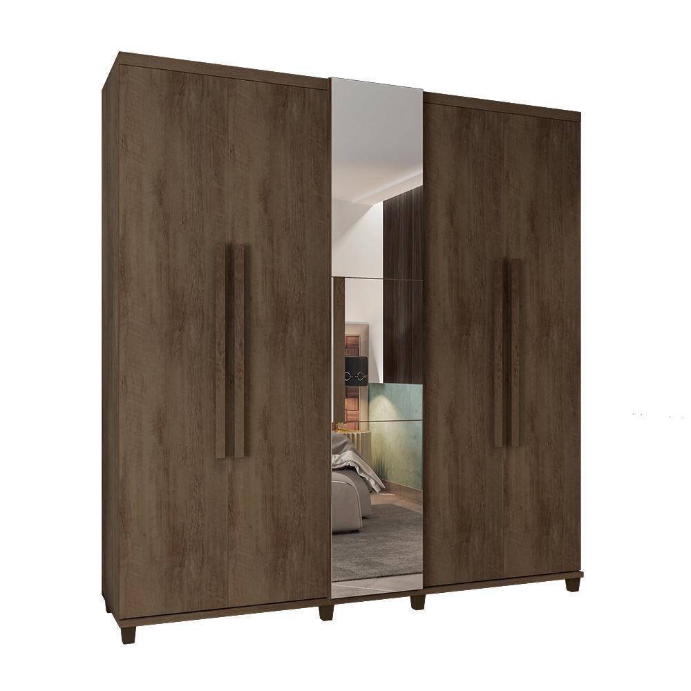 Roupeiro 5 Portas Arezzo Freijó Com Espelho - 1