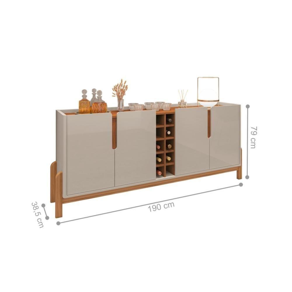 Buffet 4 Portas Adega Ranger Off White Cedro - 2