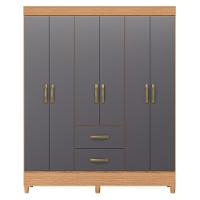 Guarda Roupa 6 Portas Cancun Freijó Titanium - 2