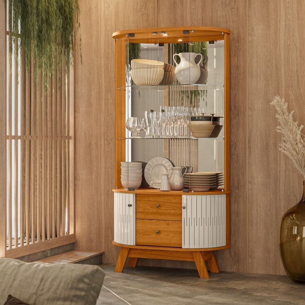 Conjunto Aparador E Mesa Centro Barcelona Cinamomo Off White - 2