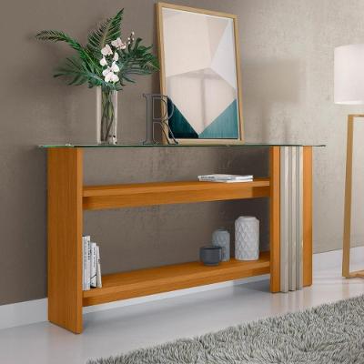 Conjunto Sala Barcelona Aparador e Cristaleira 4 Portas 2 Prateleiras em MDP Cinamomo Off White