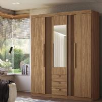 Kit Guarda Roupa Espelho E Multi Uso Veronica Jatoba - 6