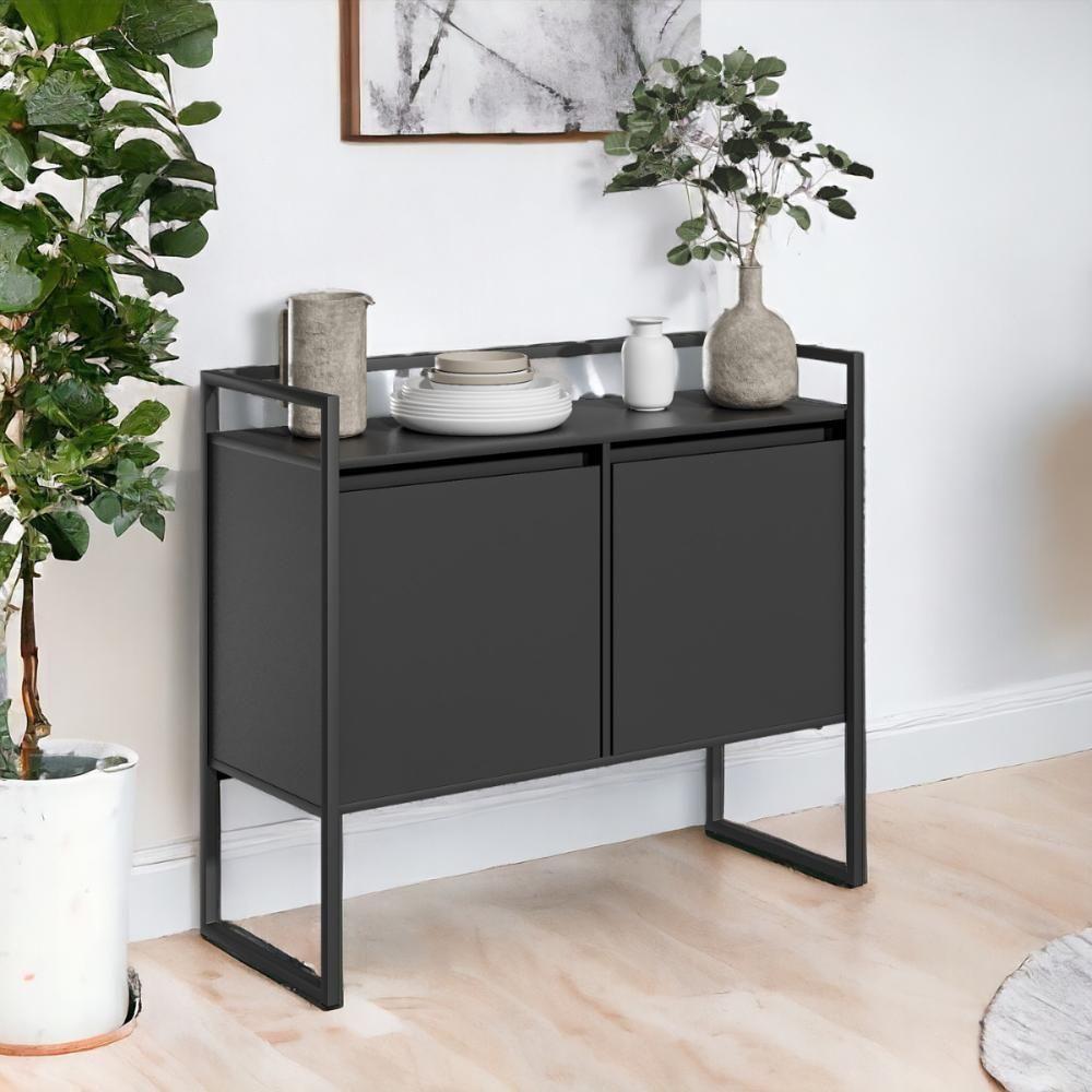 Conjunto Buffet Industrial 2 E 3 Portas Preto - 5