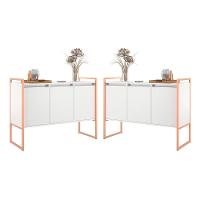 Aparador Estilo Industrial Buffet Com 3 Portas 2 Unidades - 1