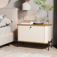 Mesa De Cabeceira Bancroft Off White Nature Preto - 1