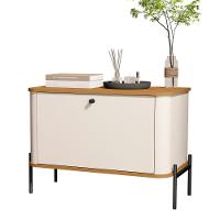 Mesa De Cabeceira Bancroft Off White Nature Preto - 2