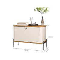 Mesa De Cabeceira Bancroft Off White Nature Preto - 3