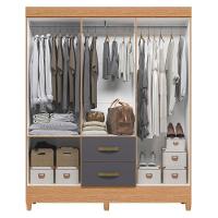 Guarda Roupa 6 Portas Cancun Com Espelho Freijó Titanium - 4