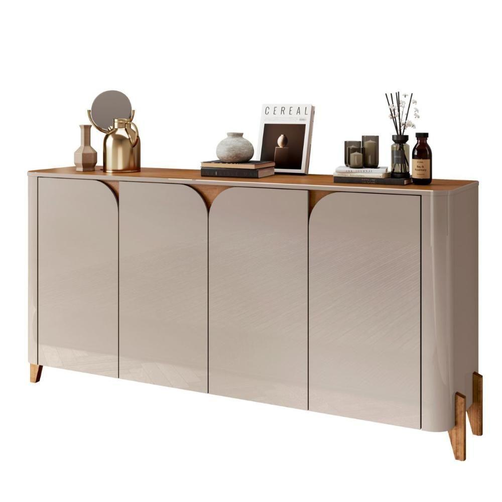 Buffet 4 Portas De Bater Portland Off White/cedro - 5