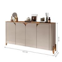 Buffet 4 Portas De Bater Portland Off White/cedro - 2