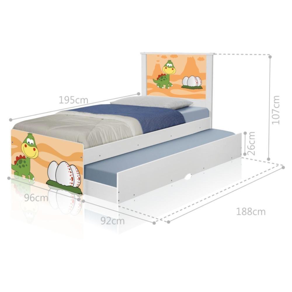 Bicama Juvenil Com Cabeceira Adesivada Dinossauro Baby - 1