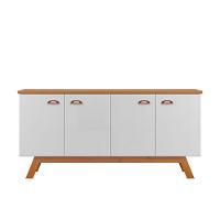 Buffet Retrô River 4 Portas Branco Nature - 3