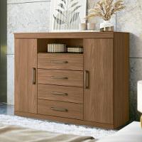Kit Guarda Roupa Espelho E Cômoda Denver Jatoba - 7