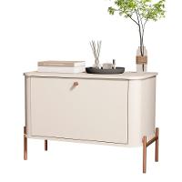 Mesa De Cabeceira Bancroft Off White Bronze - 2