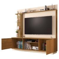 Home Para Tv Com Led Cassiane Cinamomo Off White Pintura 3d Ripada - 3