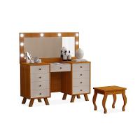 Penteadeira Feminina Com Assento Atlanta Freijó Maní - 1