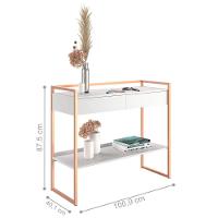 Conjunto Buffet 2 Portas E Aparador Industrial Branco Cobre