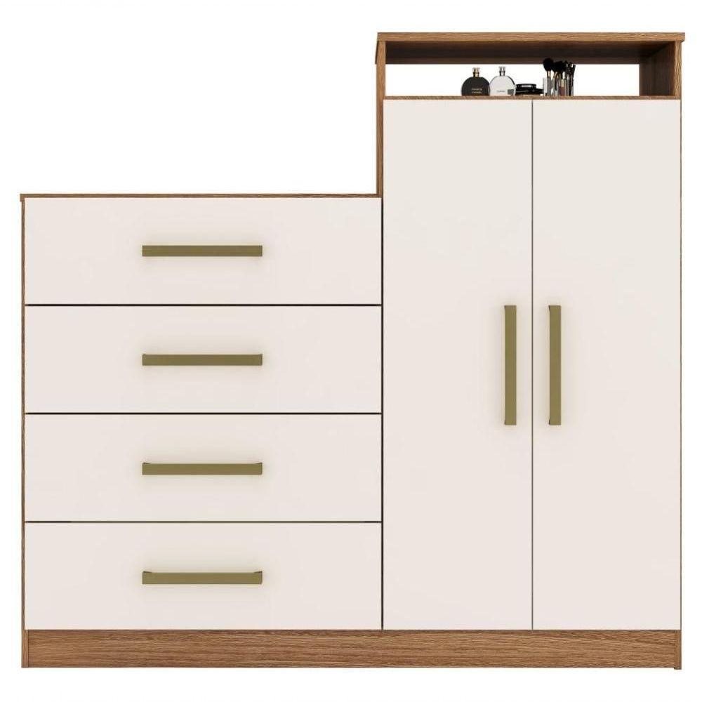 Comoda 2 Portas 4 Gavetas Nora Amendola Off-white - 3