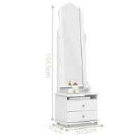 Toucador Com 2 Gavetas Espelho Delta Branco - 3