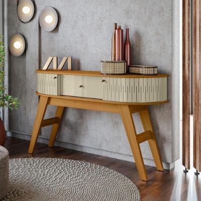 Conjunto Sala Havana Cumaru Opala 2 Portas MDP 136cm Aparador e Mesa de Centro