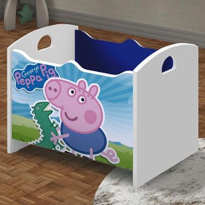 Baú Organizador Infantil Adamantina Azul Branco