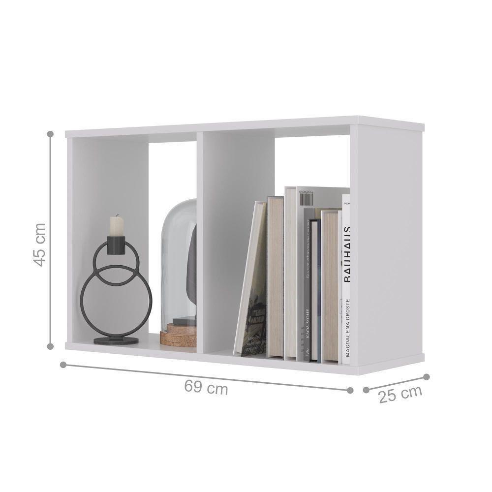 Conjunto Nichos 2 Compartimento Chicago Branco - 2