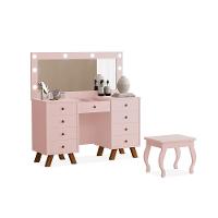 Penteadeira Feminina Com Assento Atlanta Rose - 1
