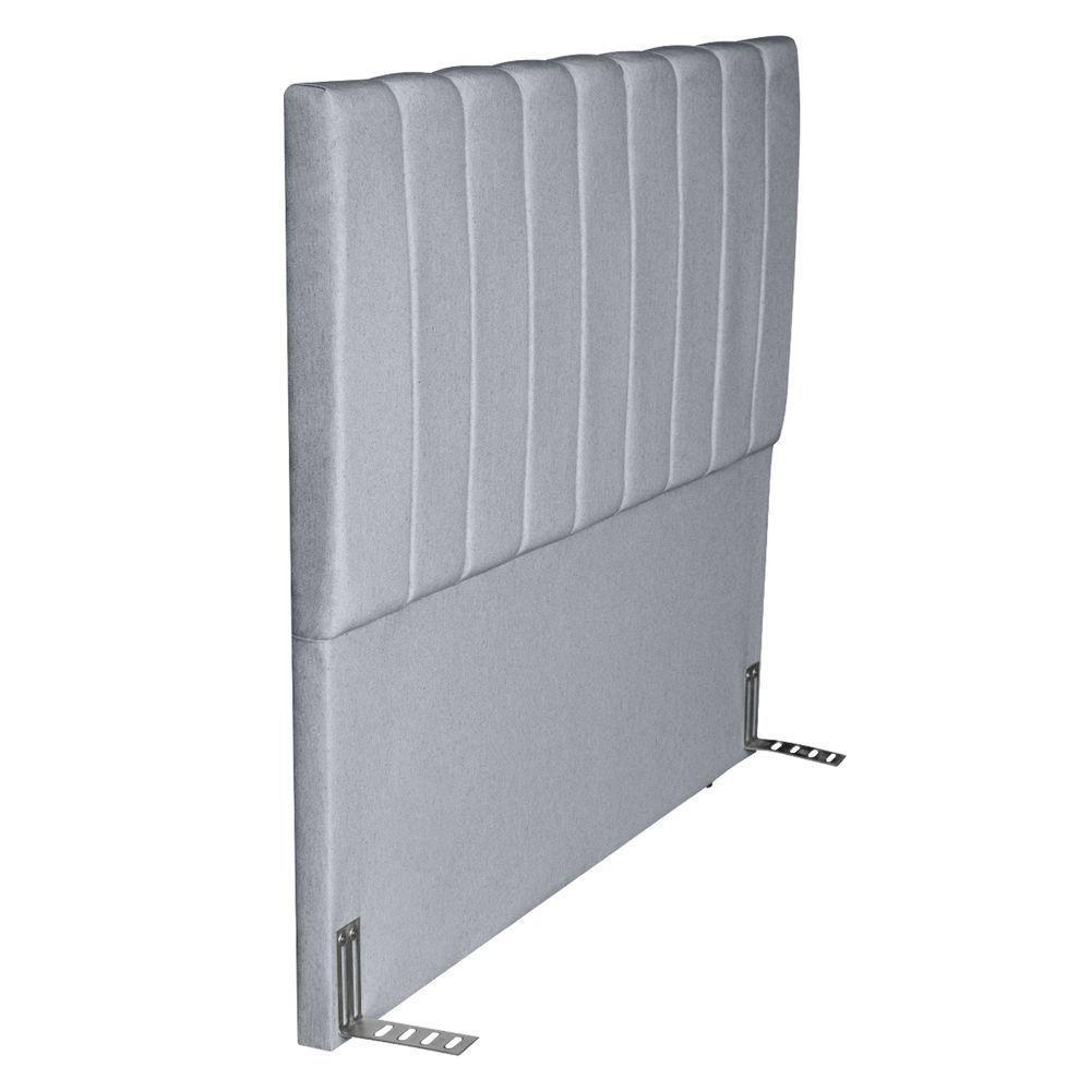 Cabeceira Para Cama Box Casal London Com 140cm Em Linho Chumbo - 5