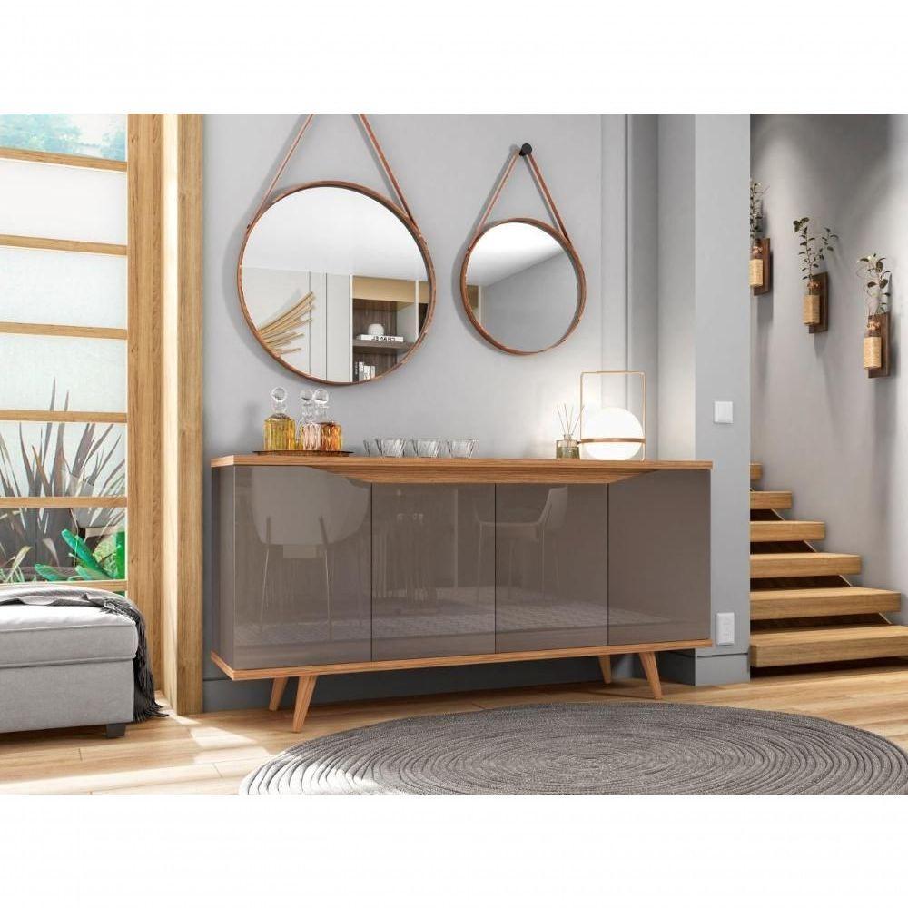 Buffet Louise Cinza Pérola Noce 4 Portas - 4